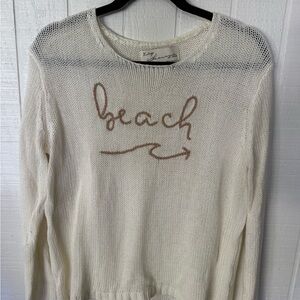 Vintage Cream 'Beach' Knit Sweater
